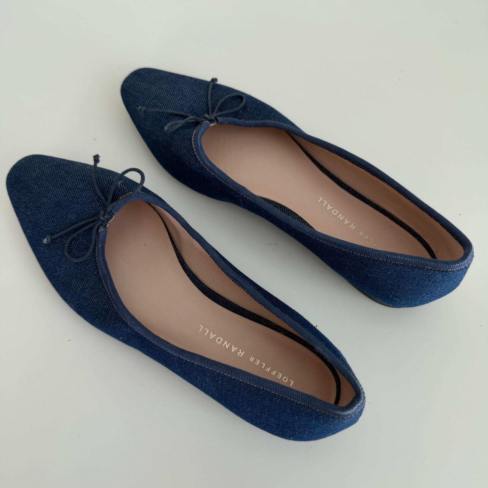 Loeffler Randall Ballet Flat Womens 7.5 B Blue Denim Georgie Minimalist Luxury — image 8 of 8